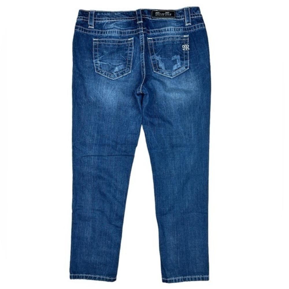 Miss Me Jeans Boyfriend Ankle Size 29 Medium‎ Wash JB5151A135 Distressed patches - Picture 7 of 12